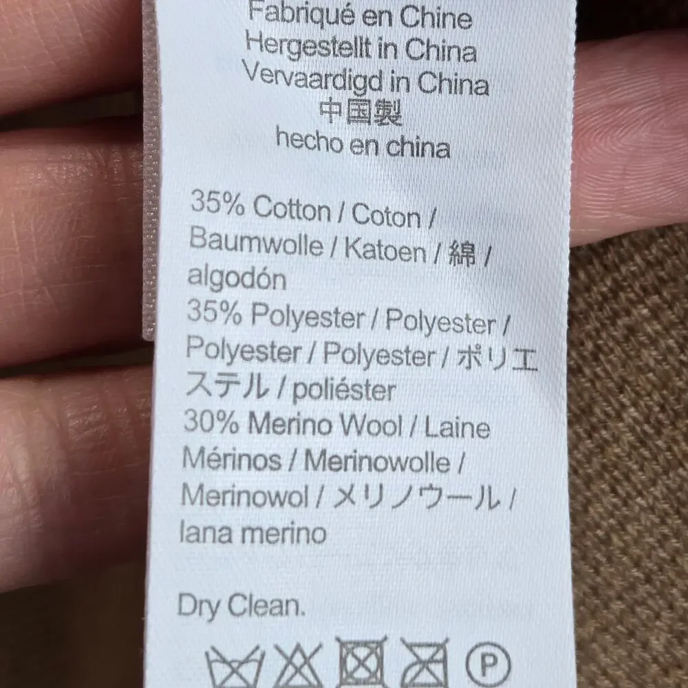 J. Crew Eloise Sweater Blazer Wool Blend Camel Neutral Medium Minimalist Capsule - Picture 3 of 7